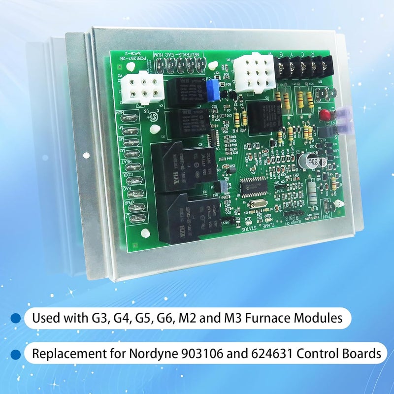 DDORUU ICM2805A Furnace Control Board ，Replacement for Nordyne 903106 and 624631 Control Boards；Used with G3, G4, G5, G6, M2 and M3 Furnace Modules - Image 3